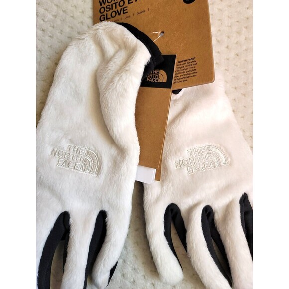 NWT THE NORTH FACE Women's OSITO ETIP TOUCHSCREEN FLEECE GLOVE, White Dune XL - Picture 5 of 5